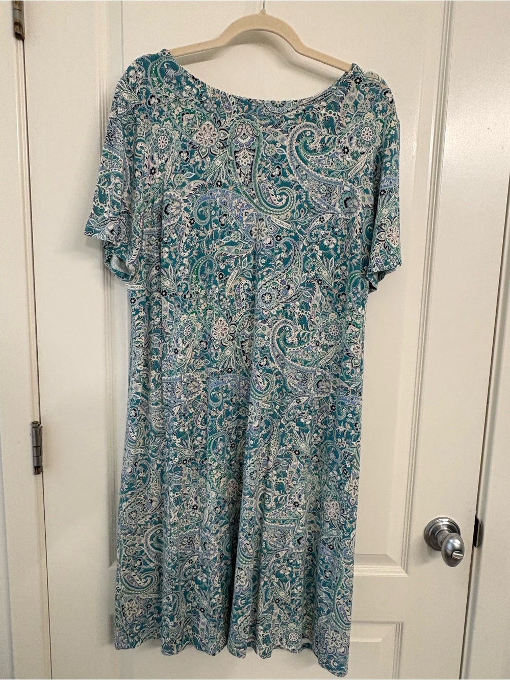 Lovely J. Jill Teal Paisley Midi Dress